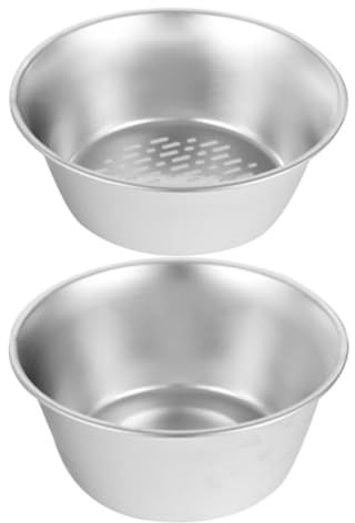 DOITOOL Colador de Acero Inoxidable con Recipiente para Lavar Arroz y Escurrir Verduras, Cesta Multifuncional de Drenaje para Frutas, Adecuado para Regalos de Inauguración
