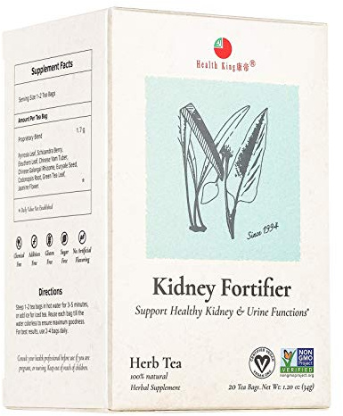Health King Kidney Fortifier Herb Tea, Teabags, 20 Count Box