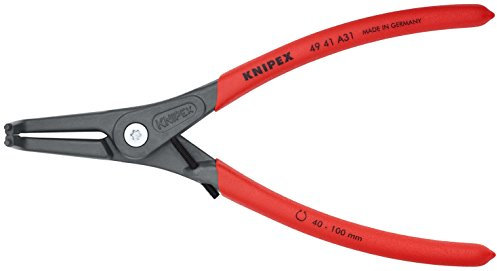 KNIPEX Tools 49 41 A31 Präzisions-Sicherungsringzange mit Begrenzer, Außenwinkel 90 Grad