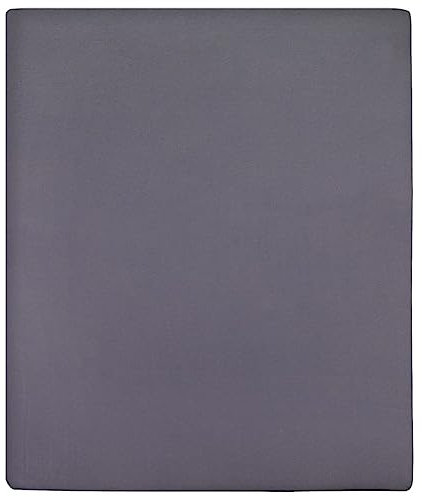 vidaXL Spannbettlaken Spannbetttuch Bettwäsche Betttuch Bettlaken Spannlaken Laken Spannleintuch Jersey Anthrazit 140x200cm Baumwolle