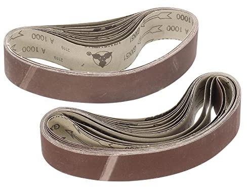 QUARKZMAN 22Stk. 2-Zollx27-Zoll(50mmx686mm) Schleifband 800 Streugut 1000 Streugut Aluminiumoxid