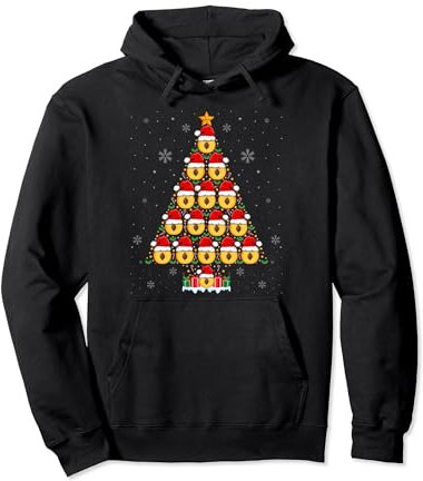 Nectarine Lover Christmas Tree Santa Hat Nectarine Xmas Pullover Hoodie