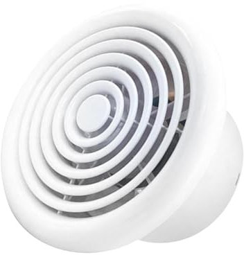 Folpus Ventilador Extractor, Redondo, Silencioso, Potente, Fácil Instalación, Cubierta de Rejilla, Ventilación de Ventilación para Ático, Baño, Cocina