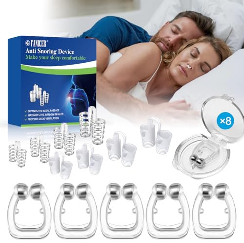 16 PCS Schnarchstoppers, Anti Schnarch Nasenspreizer, Anti Snoring gegen Schnarchen, Premium Qualität Magnetischer Nasenclip zur möglichen Verbesserung der Atmung und entspannten Nächten