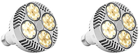 Reinscer 2 x E27 växtlampa glödlampa 35 W LED växtljus fullt varmt vitt ljus för inomhus trädgård växthus