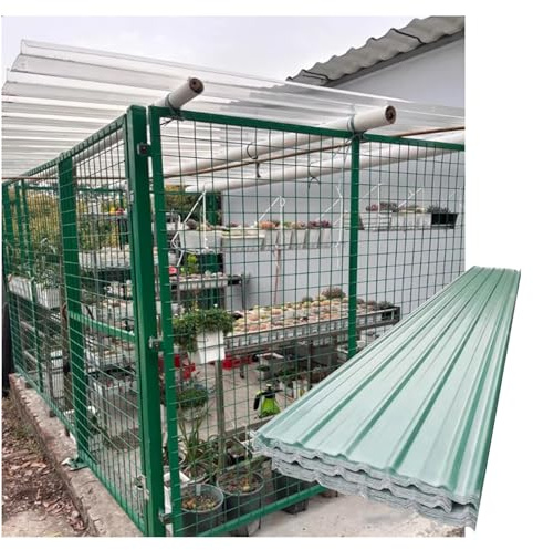 Pannelli Per Tetti Ondulati，Lastre di Ricambio Resistente ai Raggi Uv，Lamiere per Coperture in FRP，Pannelli da Tetto Autopulente Silenziosa，Lastra Grecata Trasparente(8pcs,0.9*0.6m/35*24in)