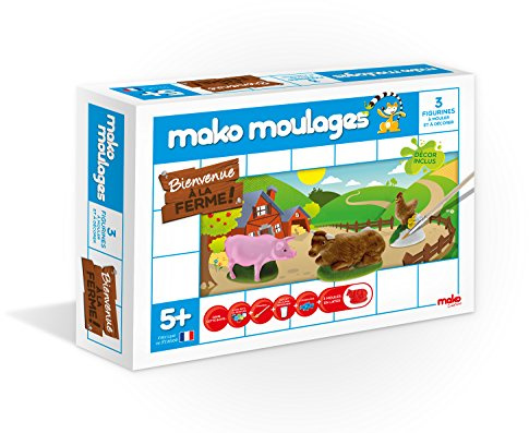 Dujardin - 39002 - Kit De Loisirs Créatifs - Mako Moulages Ferme - 3 Moules
