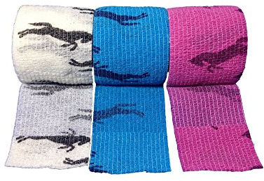 LisaCare selbsthaftende Bandage - 3er Set - 5cm x 4,5m - Pferd Verband - Tape - Haftbandage Pferd - elastischer Verband für Hufe, Beine, Muskeln & Gelenke