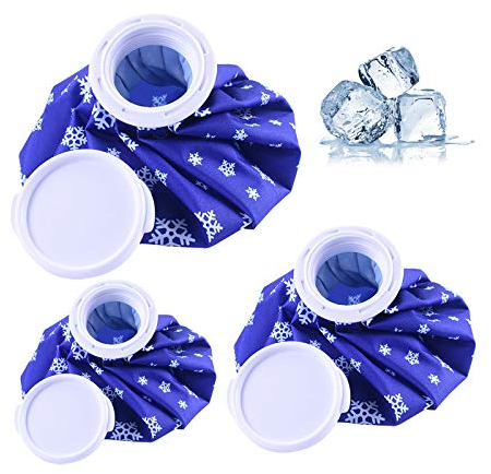 Glaitc 3-Pièces Petite Poche à Glace Reutilisable pour le Soulagement de la Douleur des Blessures