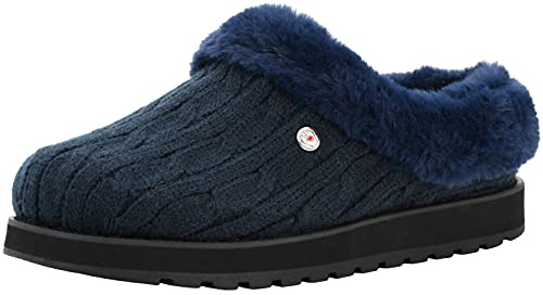 Skechers BOBS - Pantofola da donna con angelo ghiacciato, Navy, 37.5 EU