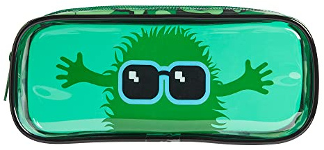 Tinc Federmäppchen aus PVC, für Reisen und Make-up, Kosmetik-Aufbewahrung, großes Fassungsvermögen, perfekt für Schule, Hausaufgaben, Reisen, Übernachtungen, Grün