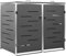 Hommdiy Mülltonnenbox für 2 Tonnen Mülltonnenverkleidung mülltonnenboxen 138x77.5x115.5 cm Anthrazit