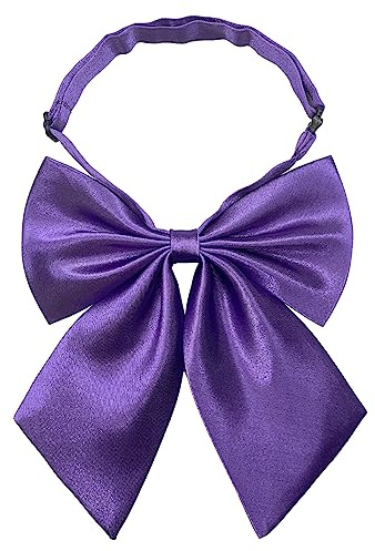 AUSUAYA Uniforme seta fiocco donna anime Bowtie Lolita cravatta per cosplay o goth festa della mamma W-B1, Lilla, Taglia unica