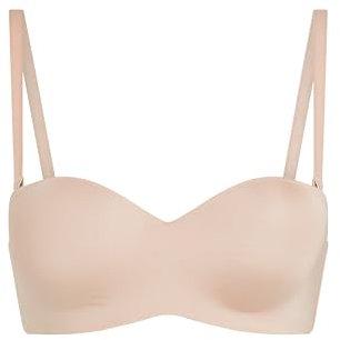 Hunkemöller Gepolsterter trägerloser Push-Up BH mit Bügeln Smooth - Rugby tan - 75B