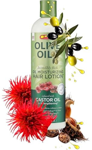 Olive Oil Incredibly Rich Moisturizing Hair Lotion with Castor Oil for Strengthening New and improved Bigger Packing 251mlMl