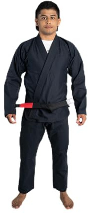 Progress Jiu Jitsu Academy Gi | Lightweight BJJ Gi with Free Belt | BJJ Kimono for Men & Women | Tear-Resistant Jiu Jitsu Kimono for Training & Competition | Women's & Men's Kimono (P.Grey, A1)