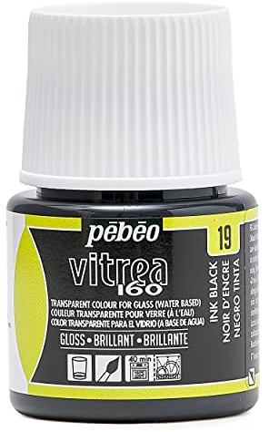 Pebeo - Transparent Glass Paint Vitrea 160°C - Ink Black - 45 ML