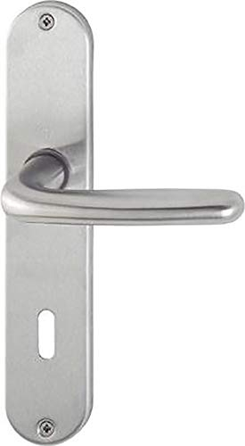 Hoppe 2423656 Türbeschlag Cardiff E1850Z/302 mit Buntbart-Lochung, Silber