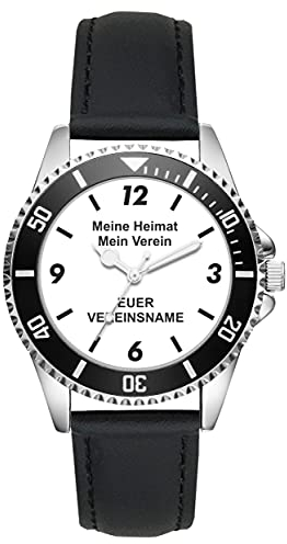 KIESENBERG Uhr Fanartikel Verein inkl. Stadt/Ort Wunschnamen anpassbar personalisiert LP-21114