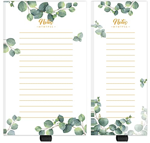 Spakon 100 Blatt Magnetische Notizblöcke für Kühlschrank, Einkaufsliste, Magnetblock für Kühlschrank, Notizblöcke für Einkaufsliste, To-Do-Liste, Erinnerungen, Notizblock mit realistischen Obstdesigns