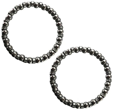 Laxzo ® Headset Caged Ball Bearing 5/32 Precision Bottom Bracket Caged Silver Caged Headset Bearings Race Cycling Headset Bearing with 22 balls steering bearings for MTB Bike Road Bike