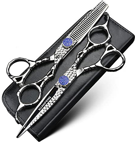 Forbici per capelli forgiate in zaffiro 6 pollici JP440C Forbici professionali da taglio e diradamento da parrucchiere, adatte per famiglie o barbieri