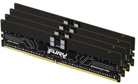 Kingston FURY Renegade Pro EXPO 64GB 6400MT/s DDR5 ECC Reg CL32 DIMM (Kit of 4) Memory Overclockable ECC registered DIMM- KF564R32RBEK4-64