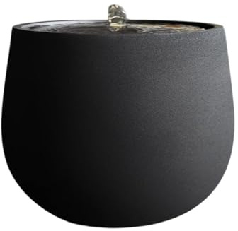 Desktop Fountain, Decoration Fountain Circulation Water System Modern and Simple Water View Porch Decoration Living Room Bedroom Office Desktop Decoration ，Decoration(Black)