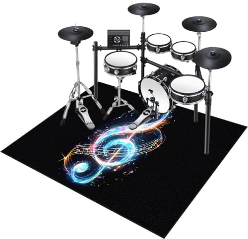 Alfombra para Batería y Percusión Alfombra Bateria Electronica Alfombras Acusticas Piano Alfombras de Batería Acústico Alfombrillas de Tambor Insonorizada Antideslizantes Alfombrilla 230 x 180 cm