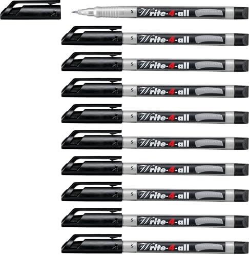 STABILO - Permanent-Marker - Write-4-all - superfein - 10er Pack - schwarz