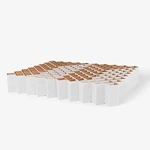 ROOM IN A BOX Bett 2.0 L/Weiß: Klappbett aus Wellpappe 160 180 200 x 200 cm und Zwischengrößen. Auch als Gästebett. Lattenrost Nicht nötig.