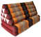Kapok Thaikissen, Yogakissen, Massagekissen, Kopfkissen, Tantrakissen, Sitzkissen - Braun/Orange (Kissen mit Zwei Auflagen XXL 79x49x46 (81117))