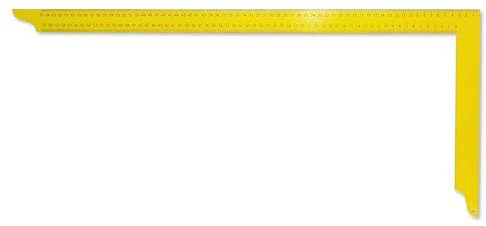hedue® Snickarvinkel ZY – gul snickarvinkel stor, snickarvinkel med mm-skala typ A, snickarvinkel 1000 mm