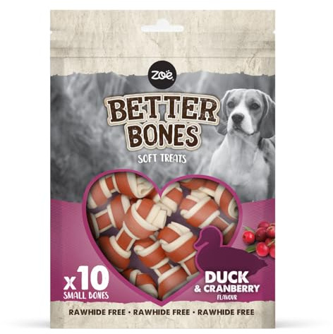 Zeus BetterBones, Kauknochen fuer Hunde, mit Entenfleisch- und Cranberrygeschmack, 7,5cm