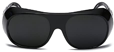 Lunettes de soudeur de sécurité, lunettes de soudage enveloppantes, protection UV, lunettes de brasage pour bricolage, meulage et coupe – Gris foncé