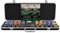 Bullets Playing Cards, Pokerkoffer Richie, Pokerset, mit 500 Keramik Pokerchips mit aufgedruckten Werten, inkl. Keramik Dealerbutton