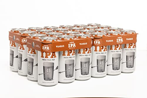 Ambar Ipa- Pack 24 latas x 33cl - 5.7% Volumen de Alcohol, El embalaje puede variar