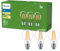 Philips, lot de 3 ampoules LED classe énergétique A, culot E27 équivalent 40W, Blanc chaud 2700K, claire