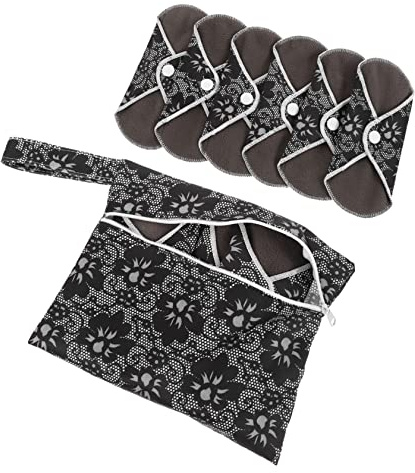 minkissy 6piezas Toallas Sanitarias Reutilizables Para Mujeres Menstruación y Maternidad Compresas De Hipoalergénicas