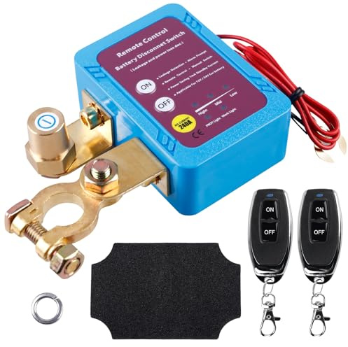 Interruttore di corrente senza fili per auto - 12 V - 240 A - Arresto automatico - Protezione della batteria 12 V - Per auto, camper, ATV, camion