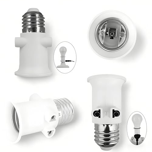 FExYinz 2 pièces par paquet adaptateur de douille de lampe prise E27 conversion en prise de courant et prise E27