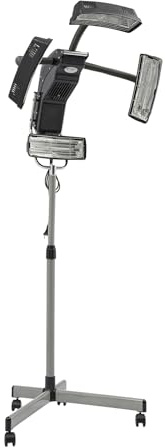 650 W, cuffia da parrucchiere, asciugacapelli con 4 lampade riscaldanti, 40-70 °C, temperatura di riscaldamento regolabile, cuffia per asciugacapelli con 4 ruote universali, altezza regolabile