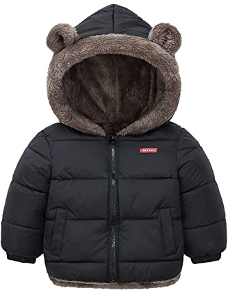 Generico Cappotto Piumino per Bambini Bambina Giacca Invernale con Cappuccio Giubbotti Bimba Bimbo Leggero Caldo Imbottito Cappotti Giacche Abbigliamento Neonato Ragazze 12 Mesi-5 Anni