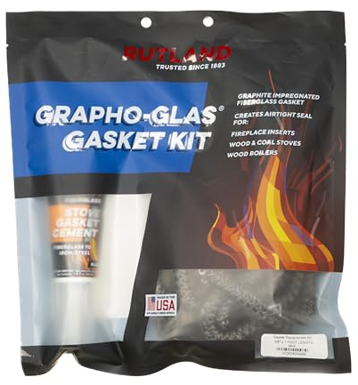 Rutland Products Grapho-Glas Replacement Gasket Kit, Black, 3.8-Inch x 7 ft