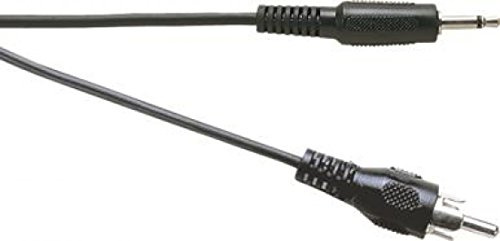 Electrovision Black Screened 3.5 mm Mono Jack Plug to Phono Plug Lead