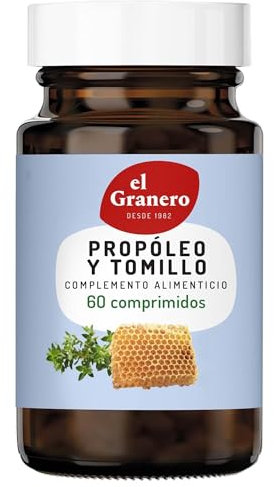 El Granero Integral - Propóleo con Tomillo - 60 Cápsulas - Elaborado con Extractos Secos de Propóleo y Tomillo - Alto Contenido en Vitaminas - Ayuda a Reforzar el Sistema Inmune
