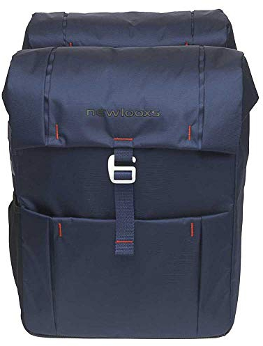 New Looxs Unisex-Adult Fahrradtasche Vigo doppelt, Blau, 37 Liter