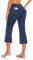 MOVE BEYOND Damen Yogahose 3/4 Sommerhose Caprihose Leicht Sporthose Butterweiche Jogginghose mit Taschen, Blau, XL
