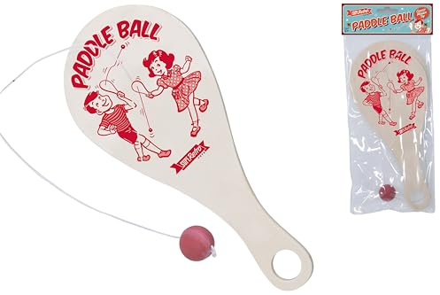 KandyToys SupeRetro Paddle Bat & Ball Game | Family Retro Games | Paddle Bat & Ball Set