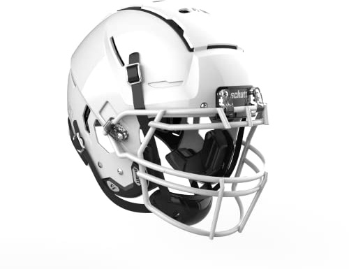 Schutt F7 VTD Collegiate Football Helmet, ROPO NB VC Facemask Attached, Medium, White